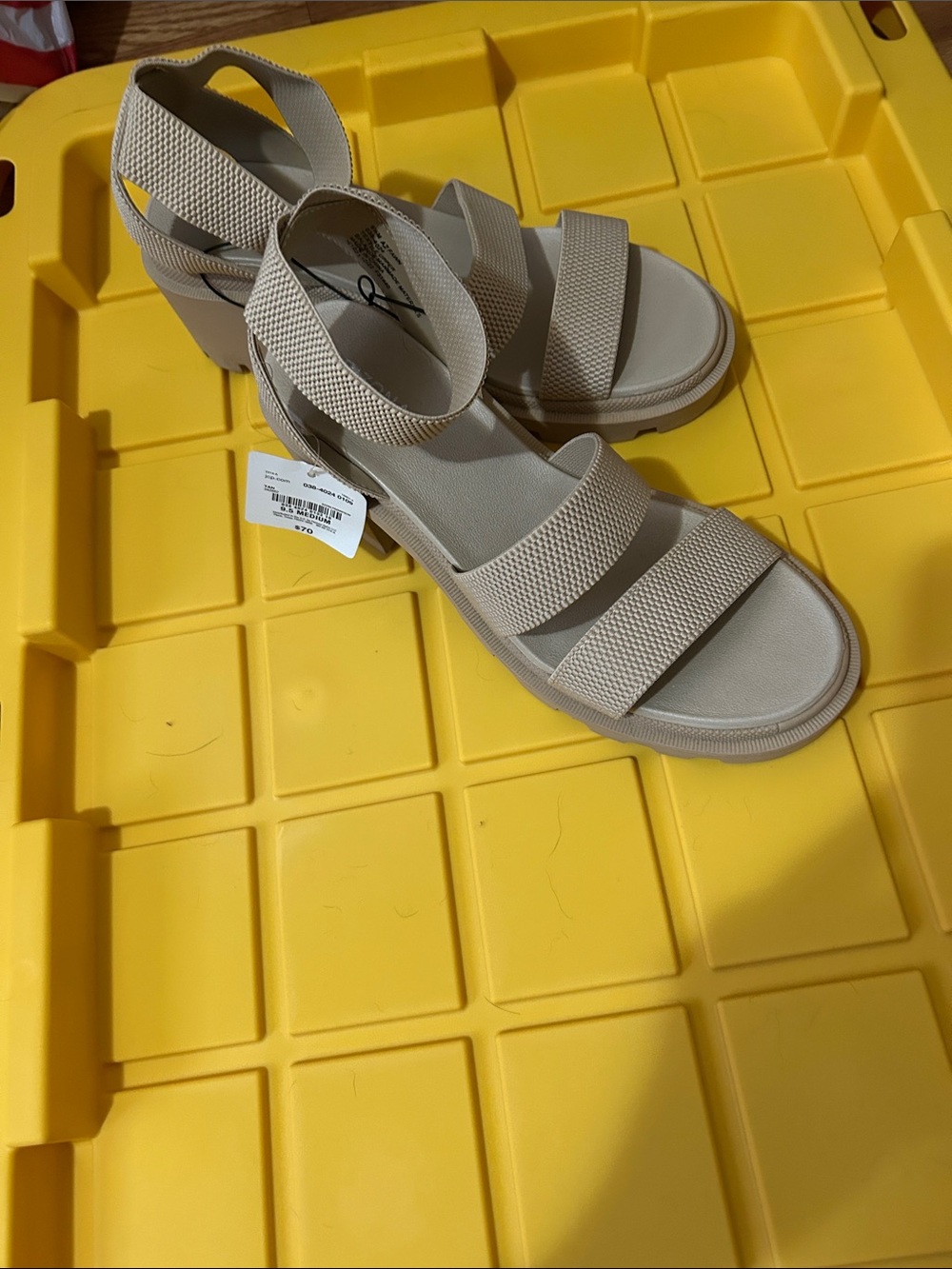 jcpenney Neutral Beige Strappy Platform Sandals